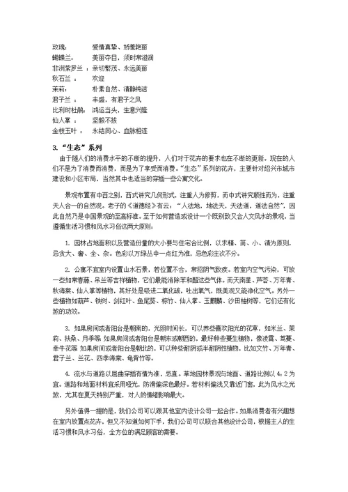 绿舍室内设计景观公司创业计划书