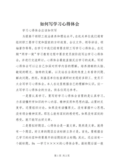 如何写学习心得体会 (2).docx