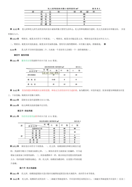 托儿所幼儿园建筑工程设计标准规范.docx