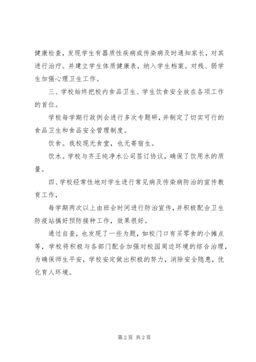 学校卫生自查汇报材料精编.docx