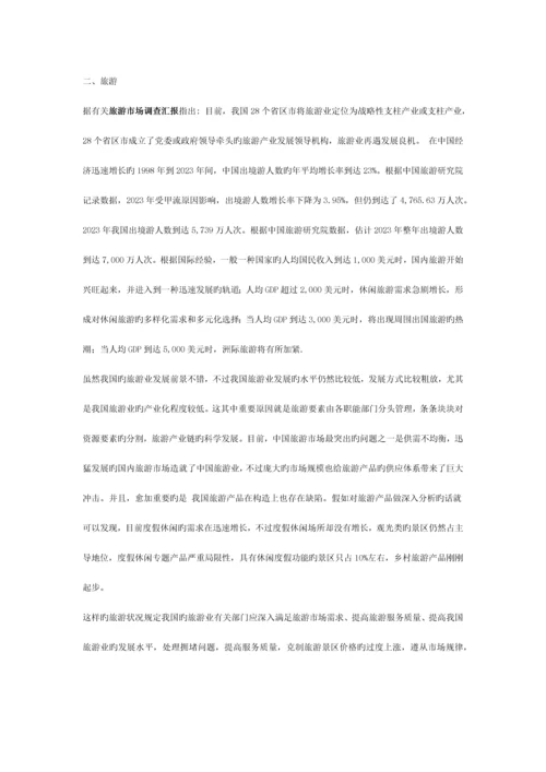 各行业市场调查报告综合.docx