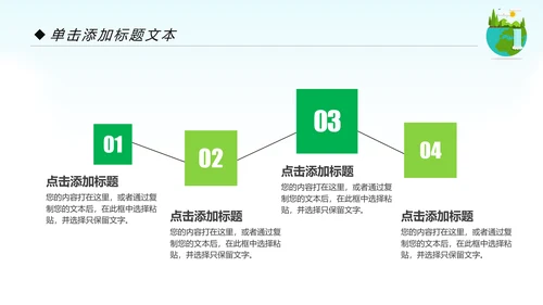 绿色环保生态地球保护环境动态PPT模板