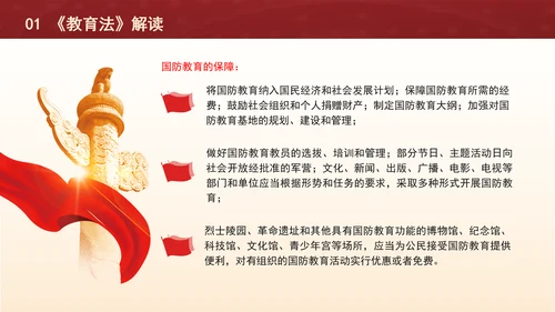 2024中华人民共和国国防教育法全文解读学习PPT课件