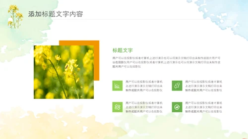 春天乡村旅游油菜花风景油菜花田PPT模板