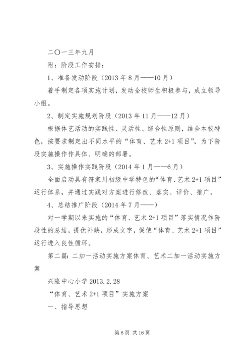 二加一活动实施方案.docx