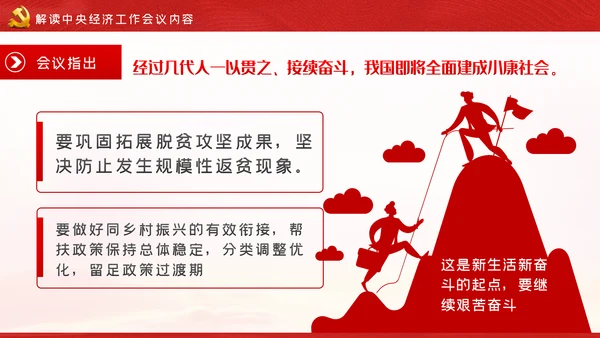 2021中央经济工作内容学习解读党建党课PPT模板
