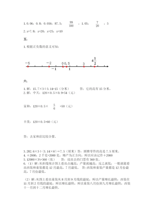 青岛版数学小升初模拟试卷含答案【培优a卷】.docx