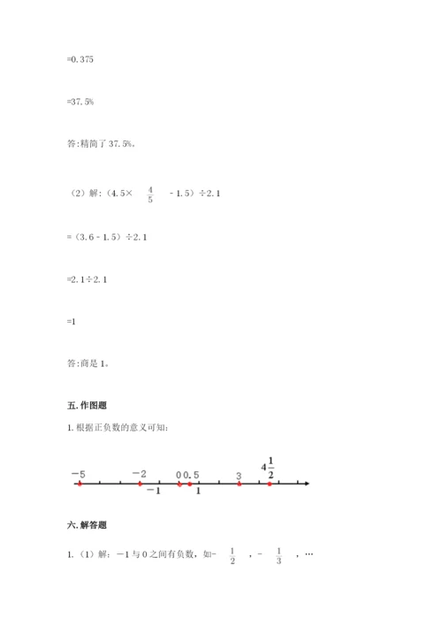 冀教版六年级下册期末真题卷带答案（研优卷）.docx