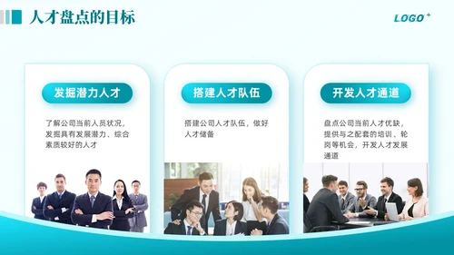 绿色商务动态企业全面人才培养计划通用PPT模版