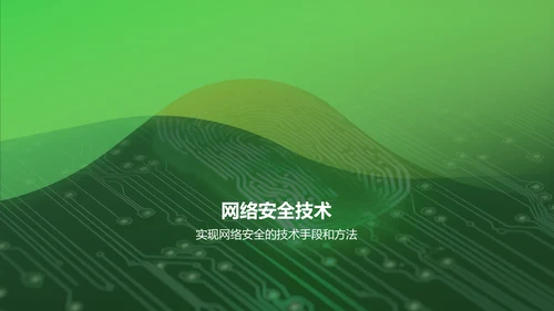 绿色科技风网络安全PPT模板