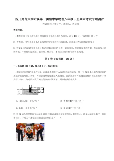 专题对点练习四川师范大学附属第一实验中学物理八年级下册期末考试专项测评试题（含答案解析）.docx