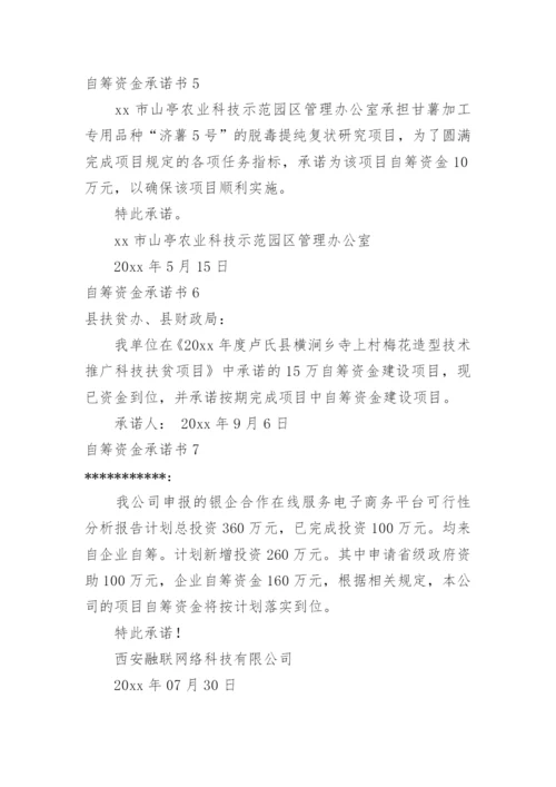 自筹资金承诺书.docx