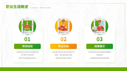 绿色小清新自我介绍PPT模板