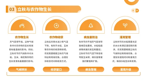 橙色卡通风走进立秋探寻节气文化
