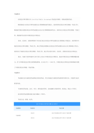 2023年注册会计师考试须知.docx