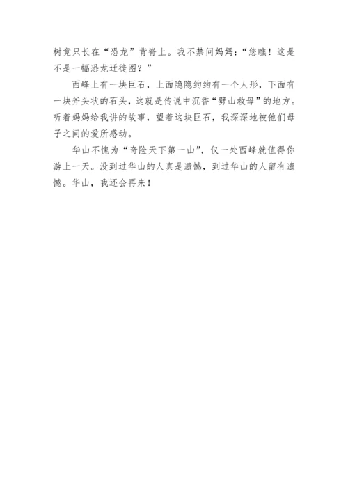华山游记作文600字.docx