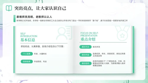 绿色水彩简约新教师成长工作总结新教师培训