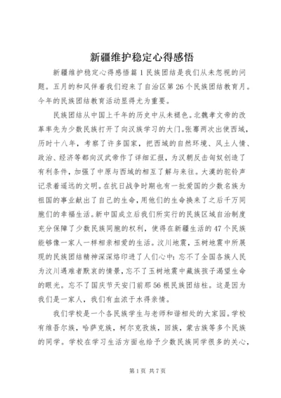 新疆维护稳定心得感悟.docx