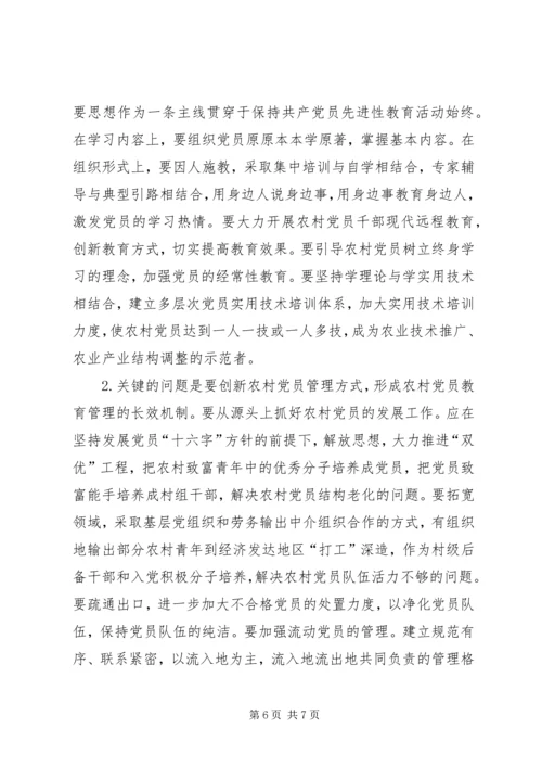 影响农村党员发挥先锋模范作用的情况报告.docx