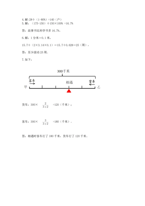 人教版六年级上册数学期末测试卷（b卷）word版.docx