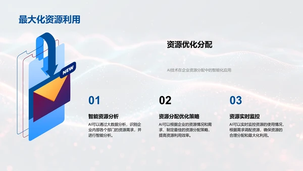 AI办公效率提升讲座，蓝色背景通用PPT模板