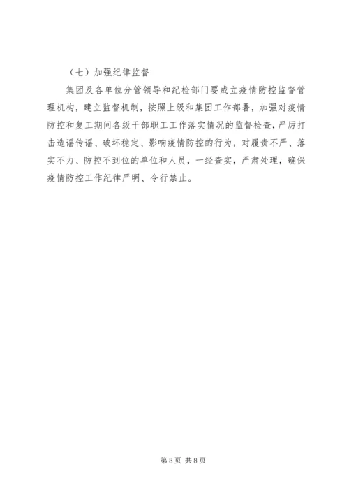 集团公司XX年复工方案范文.docx