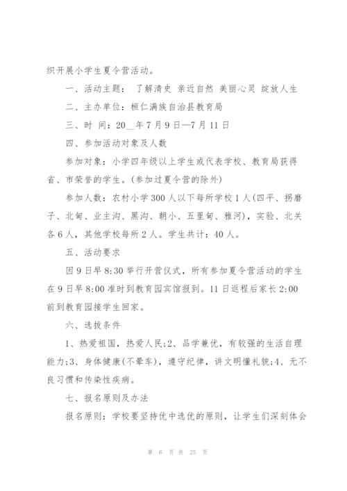 小学生夏令营策划5篇.docx