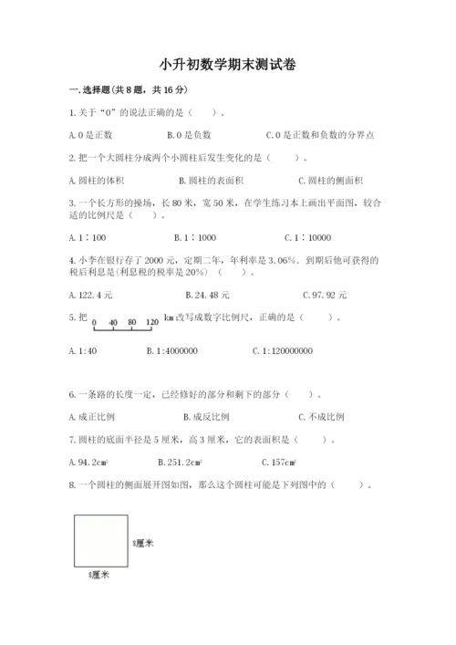 小升初数学期末测试卷【实用】.docx
