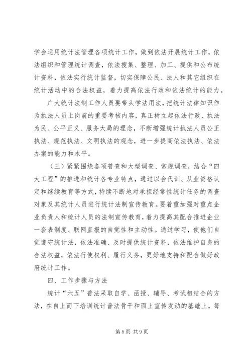 统计法制宣传教育工作规划.docx