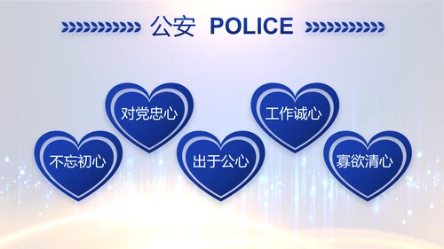 蓝色科技感派出所工作总结计划动态PPT