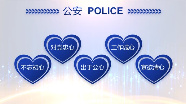 蓝色科技感派出所工作总结计划动态PPT