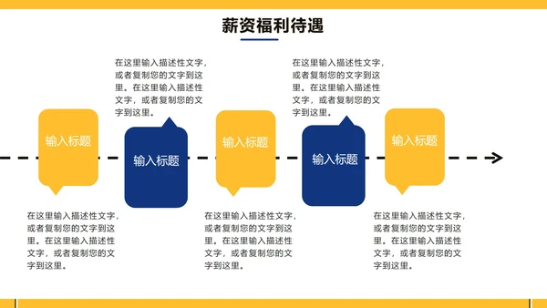 黄色商务简约扁平企业招聘介绍PPT模板
