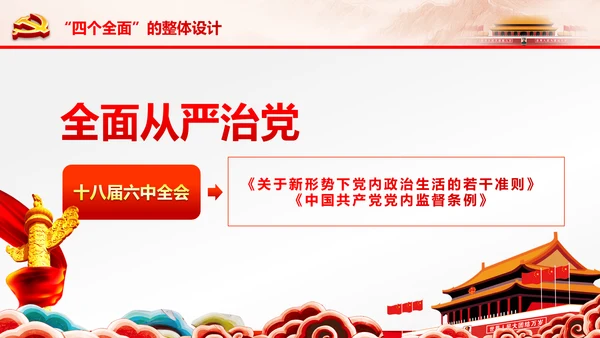 学习贯彻十八届六中全会精神动态PPT模板
