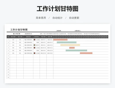 工作计划甘特图