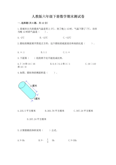 人教版六年级下册数学期末测试卷（各地真题）.docx