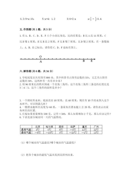 六年级下册数学期末测试卷带解析答案.docx