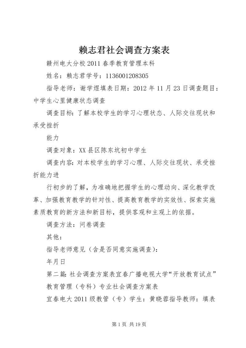 赖志君社会调查方案表.docx