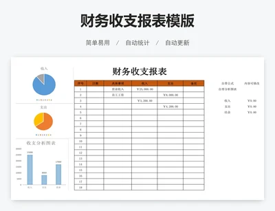 财务收支报表模版