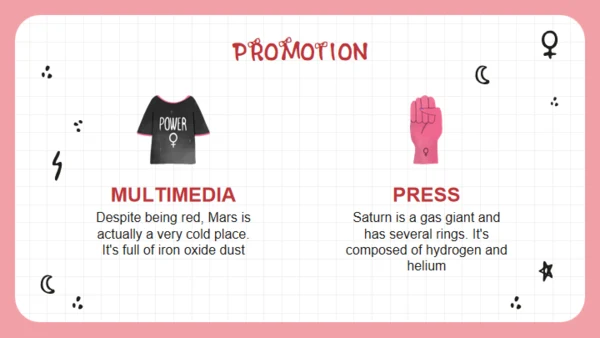 女孩力量卡通人物通用PPT模板