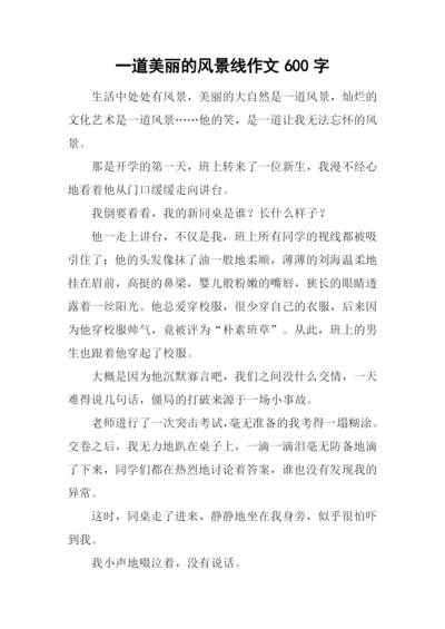 一道美丽的风景线作文600字-1.docx