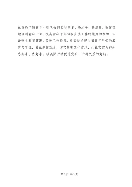 乡镇青年干部队伍现状调查.docx