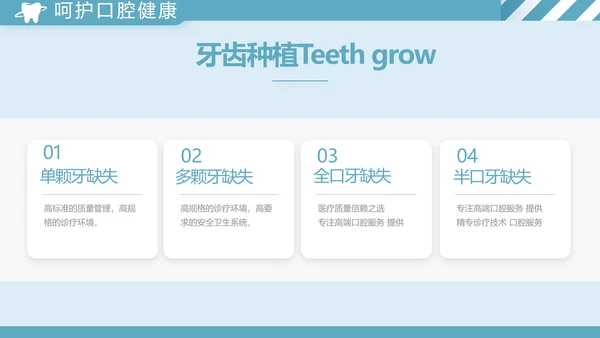 蓝色简约牙科工作总结汇报动态PPT