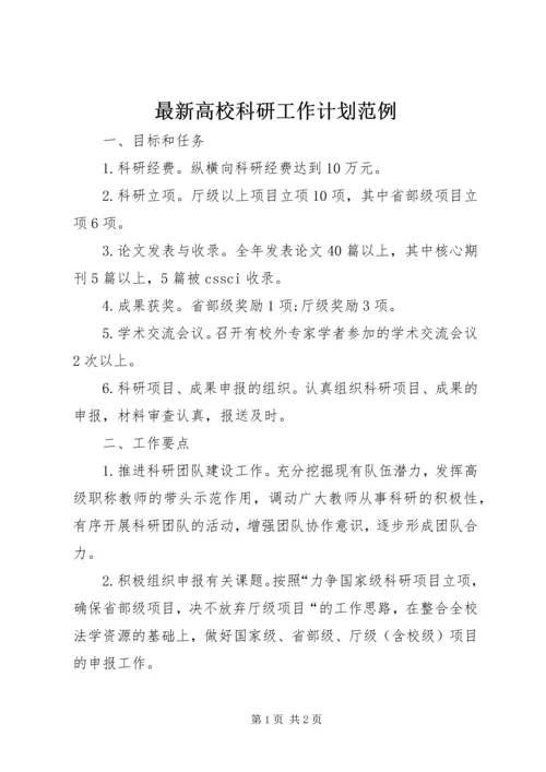 最新高校科研工作计划范例 (2).docx