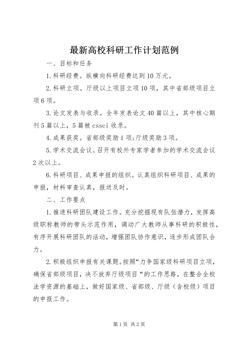 最新高校科研工作计划范例 (2).docx