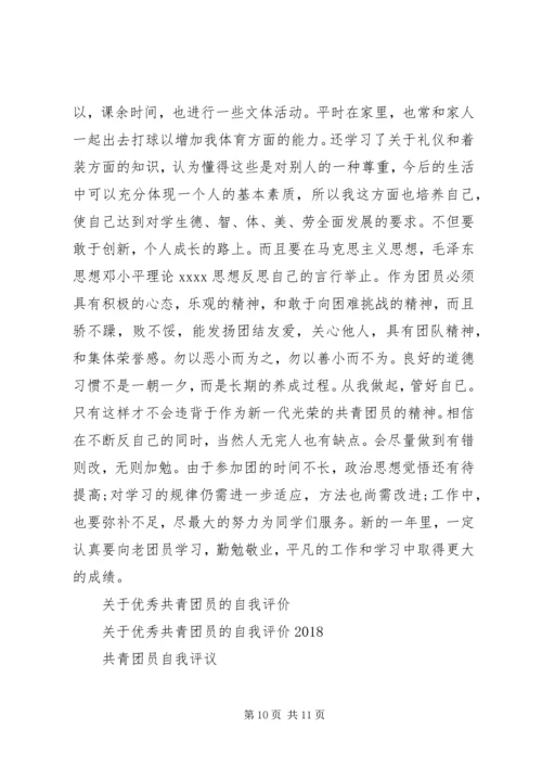 共青团员自我评价范文3篇.docx