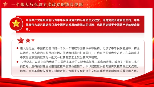 红色党建四史系列之中国共产党党史学习解读党课ppt课件