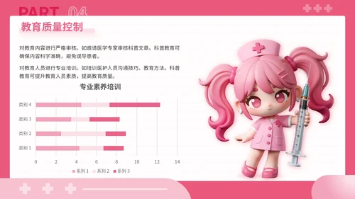 粉色3D风健康科普点亮患者教育之路关于患者教育讲座PPT模板