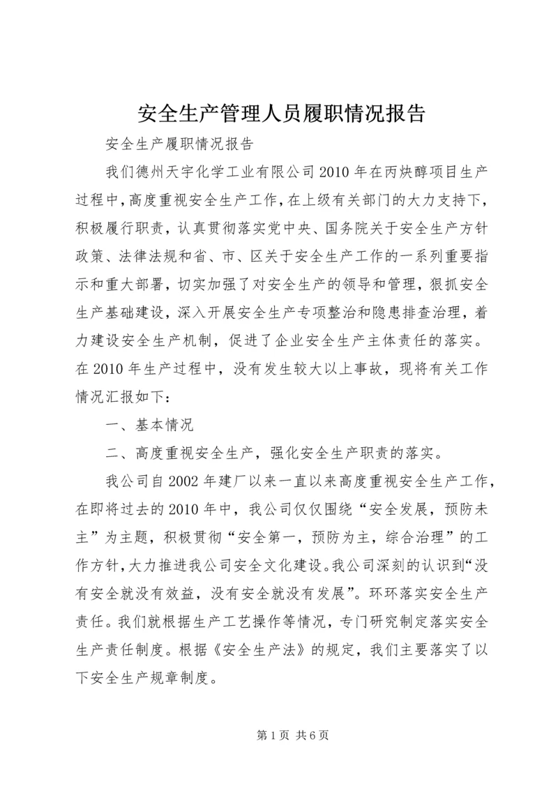 安全生产管理人员履职情况报告 (2).docx