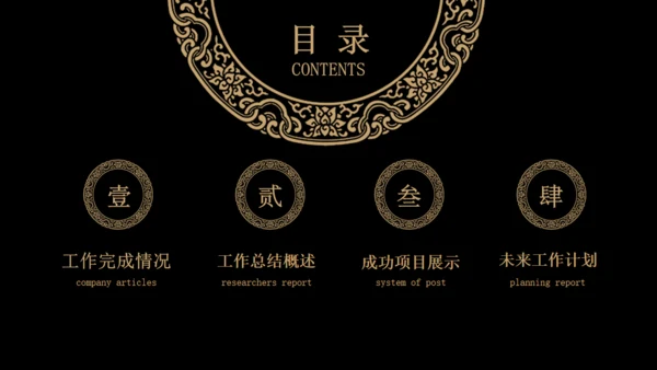 古风中式花纹图案通用PPT模版