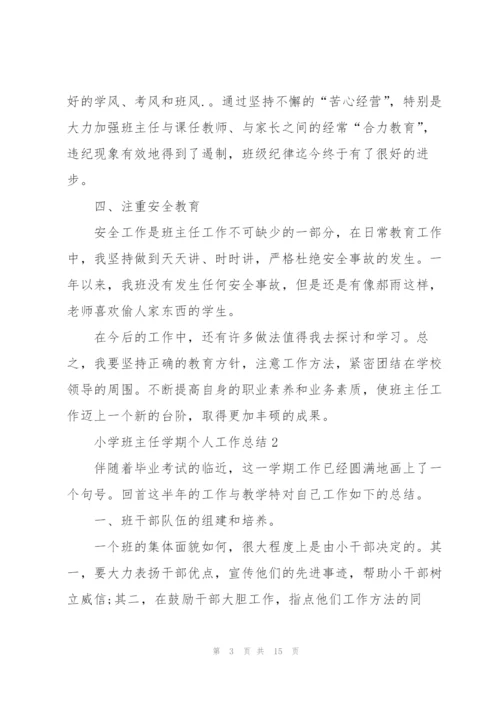 小学班主任学期个人工作总结范文.docx